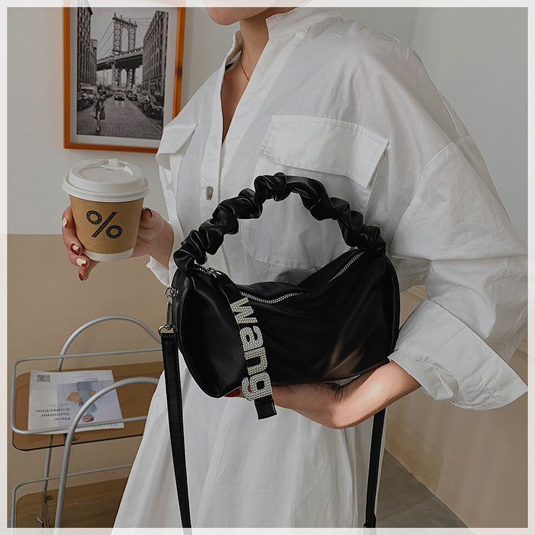 Women's New Shoulder Bag Fairy Student Underarm Bag Women's Pleated Handbag