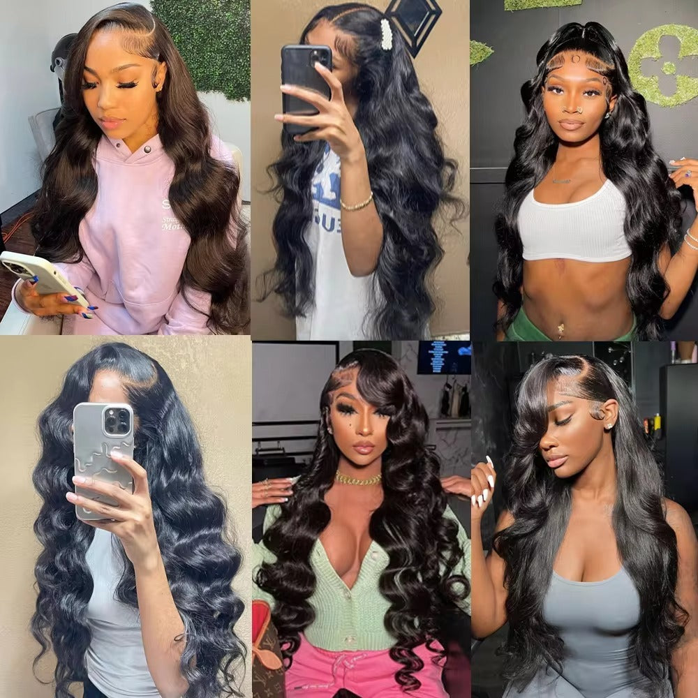 6x4 Density Virgin Human Hair Wigs For Black Women Vietnamese Raw Hair Transparent Lace Front Pre-Plucked Bleached Knots