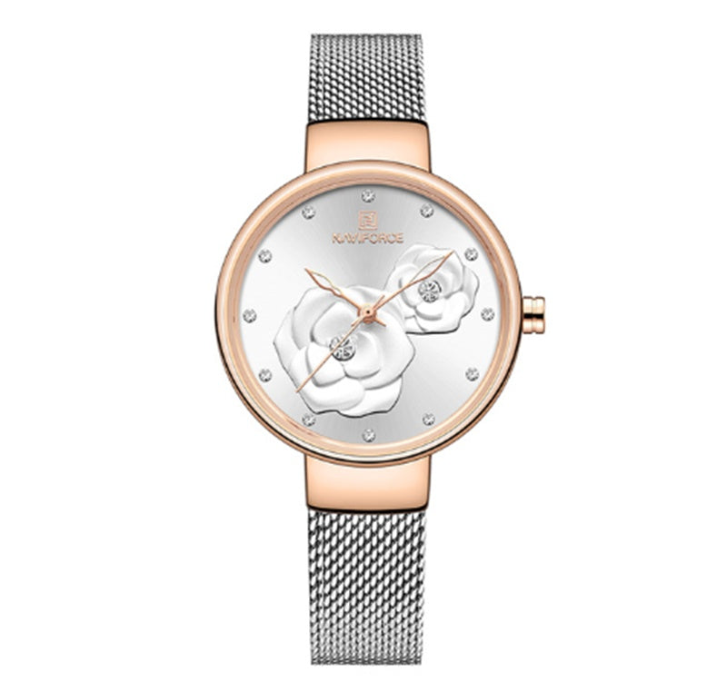 Simple fashion casual ladies waterproof quartz watch