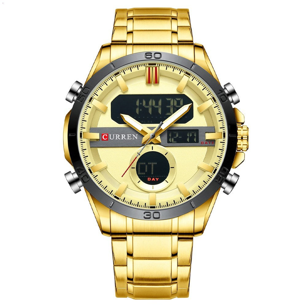 Men's Multifunctional Electronic Waterproof Round Watch