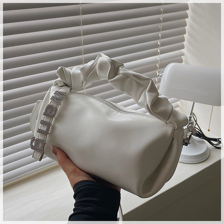 Women's New Shoulder Bag Fairy Student Underarm Bag Women's Pleated Handbag