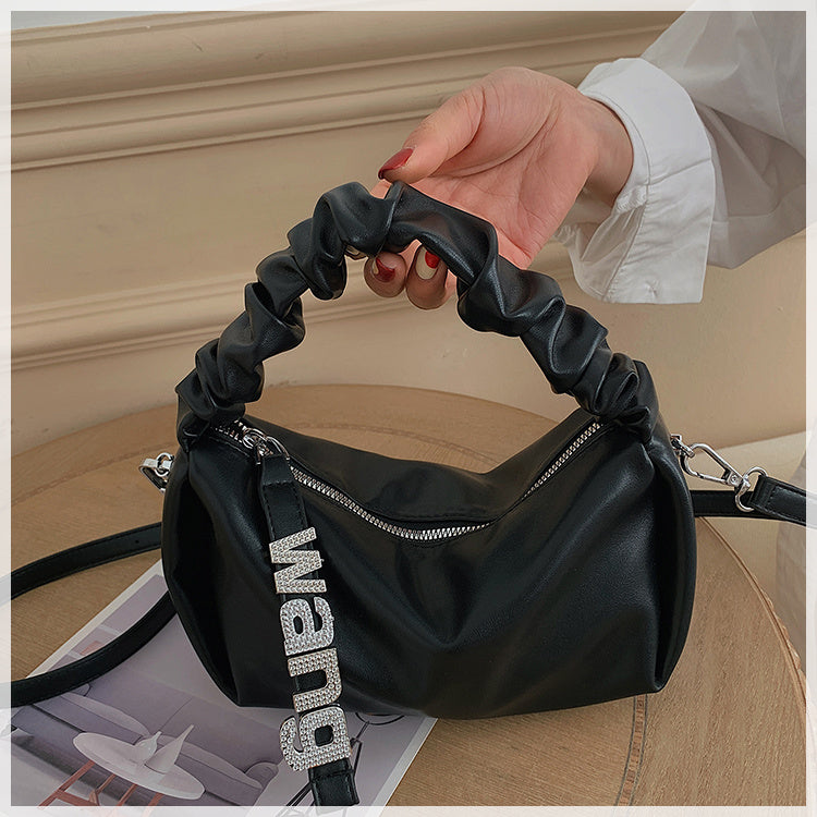 Women's New Shoulder Bag Fairy Student Underarm Bag Women's Pleated Handbag