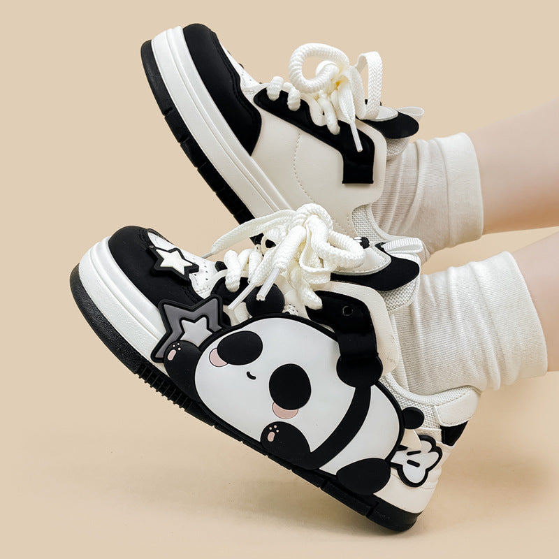 Cute Panda Student Sports Casual Shoes