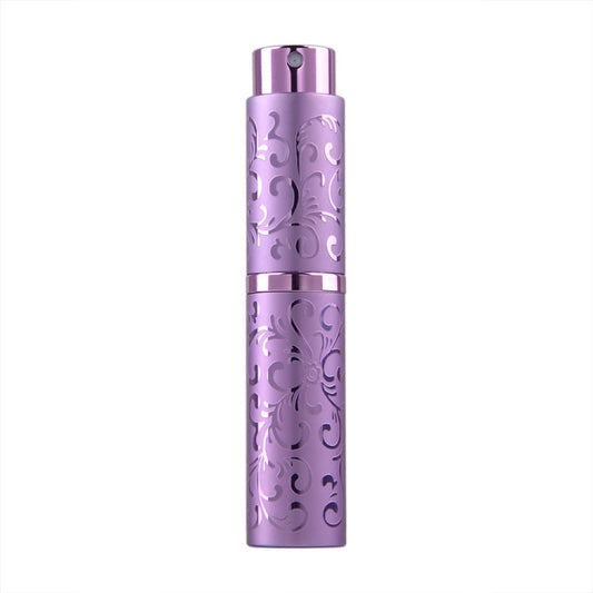 2 PCS Embossed Rotating Perfume Bottle Metal Discharge Bottle Sterilizing Alcohol Spray Bottle Specification 10ml Purple