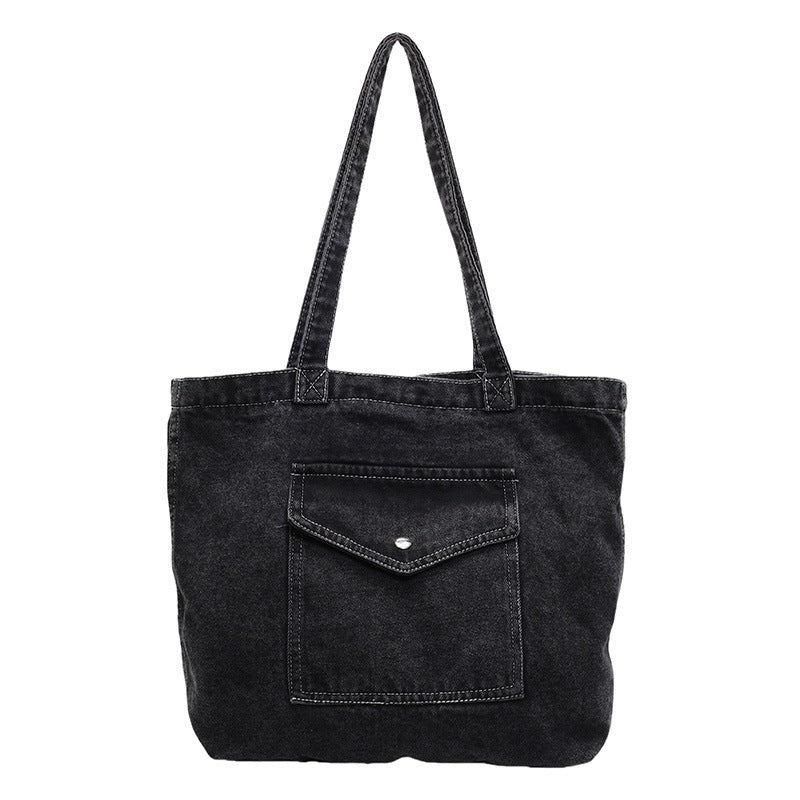 Denim Shoulder Bag Large Capacity Shopping Bag Tote Bag