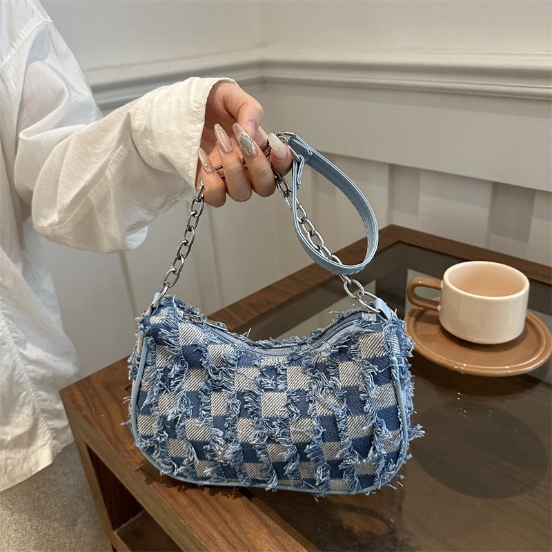 Women's Versatile Lattice Casual Shoulder Bag